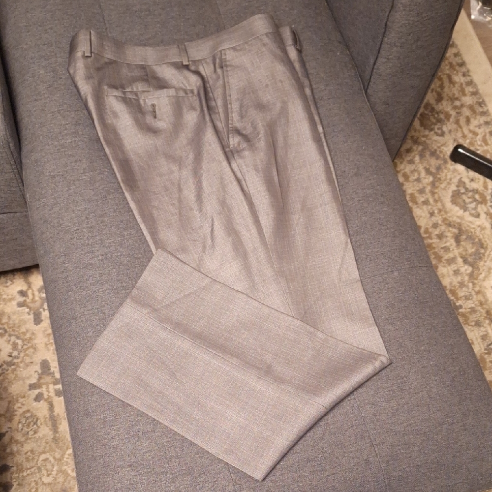 Elegant Silver Men's Dress Pants